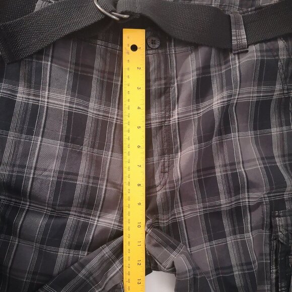 NWT Lee Men's Size 38 Waist Grey & Black 100% Cotton Plaid Shorts - Picture 10 of 11